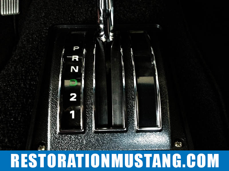 Shifter bezel installed for automatic transmission | 71 72 73 Mustang Fastback