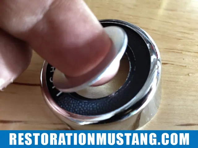 Head light switch bezel retaining nut and washer | Fitting a 70 mustang switch bezel on a 71 72 or 73 Ford Mustang. This seems to be a topic affecting a lot of fellow mustang restorers out there. Currently, the aftermarket does not remanufacture switch bezels for the 71-73 mustangs. The do however make them for the 69-70 mustang and at first glance they look similar. They couldn’t be less compatible with the 71-73 if they tried… The first problem you will need to correct is the tabs that come supplied on the bezels. These will need to be ground off of the bezel. Next, be certain that you do not mess up your original bezel retaining nuts, these are impossible to find on the aftermarket and are essential for this project to be a success. For my project mustang, I simply sanded these town to a smooth finish and sprayed mine satin black. It makes for a cleaner appearence and lets the bezels really shine in the dash panel. Moderate Install DifficultyOnce all the bezels are ground down and lay flat at the back, you will notice that the headlight switch bezel retaining nut’s head is too small to fit into the new headlight switch bezel. This does not seem like a huge problem, but it is… You will need to head over to northern tool supply or get online and find a machine bushing that measures 5/8 x 1 x 18ga. This is the perfect size to fit into the new bezel and provide a nice surface for the bezel retaining nut to attach. Your next dilemma will be that with the new setup, your bezel retaining nut is about 1/4″ too short to re-thread into the headlight switch once the back spacer is placed between the switch and the inside of the dash frame. I tried numerous solutions to solve this problem, but the angle of the dash panel is too odd for the switch to tighten down properly. The solution is to recess the face of the back spacer approx 1/4″ so that the switch becomes closer to the bezel retaining nut. To do so, I simply hit it gently with a mallet to recess inward. There are better methods to do this, but this does work just fine. The last issue you will run into is that the new headlight switch knob and stem for the 69-70 mustang is 1/2″ too short to make contact inside the headlight switch. You will need to gently pull the knob off of the new stem and refurbish your original headlight switch stem. Once you do all of this, viola! The setup looks new and fancy!