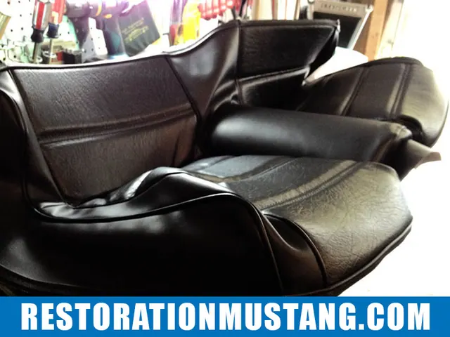How To Upholster the Upper & Lower Back Seats in 71 72 73 Mustang Fastback Part 2, photo 11