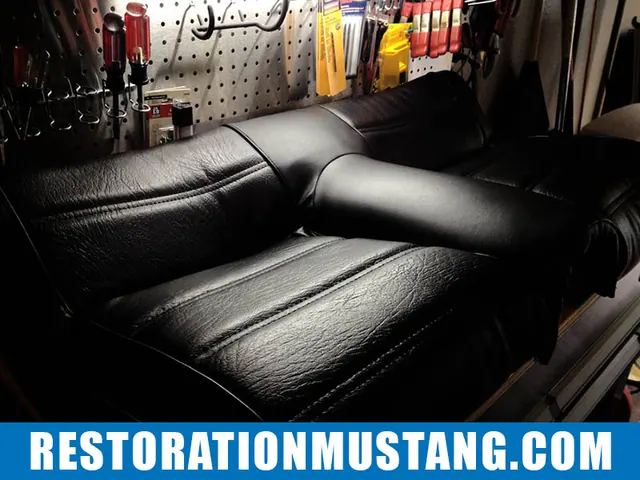 How To Upholster the Upper & Lower Back Seats in 71 72 73 Mustang Fastback Part 2, photo 34