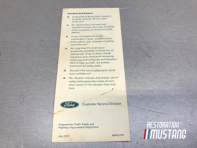 Ford Safety Belts and You Original Literature