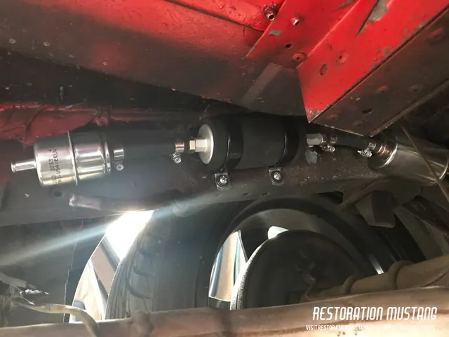 How To Install Holley Sniper Fuel Injection on a Mustang | Fuel Pump Stage, photo 46