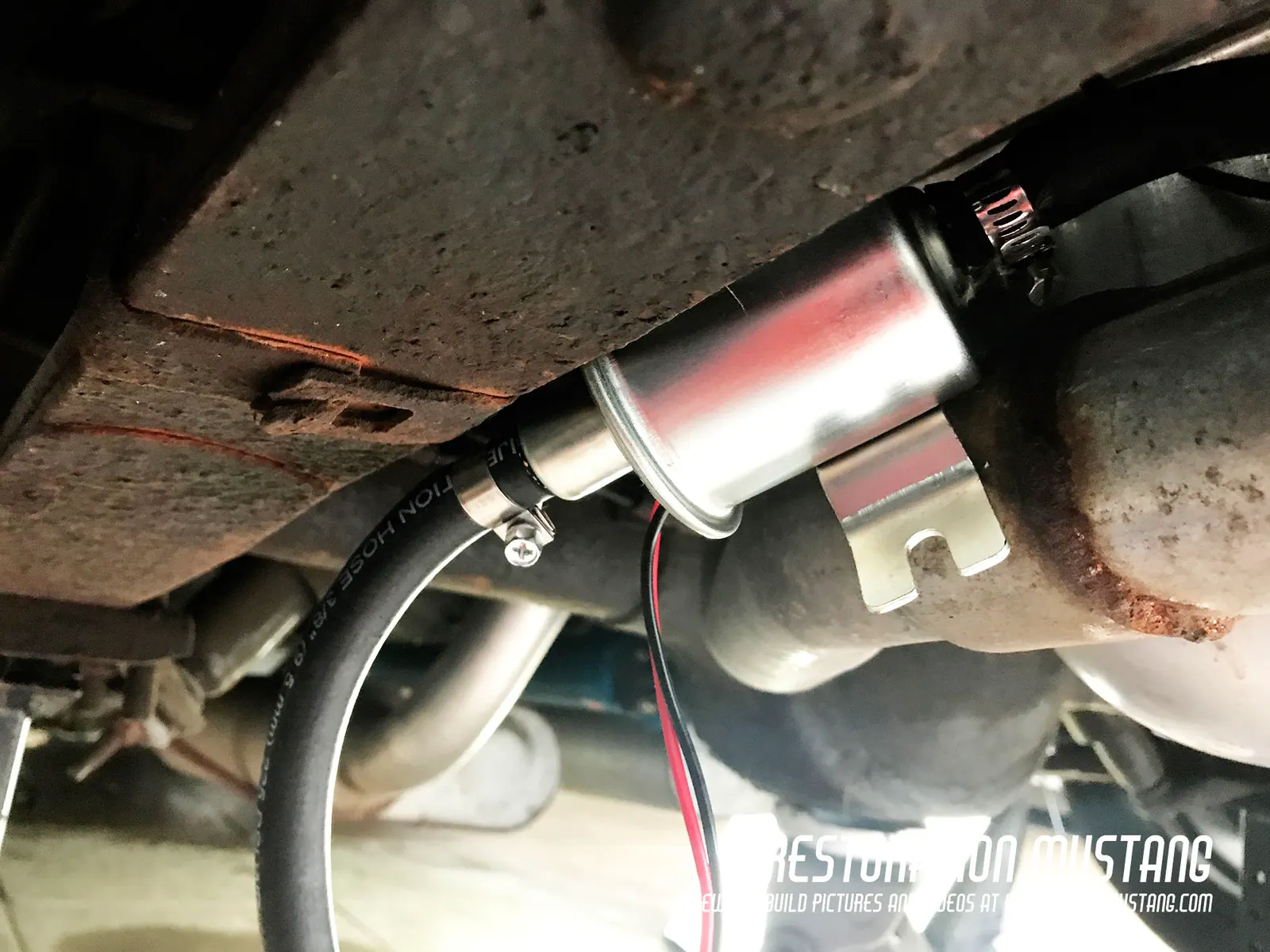 How To Install Holley Sniper Fuel Injection on a Mustang | Fuel Pump Stage, photo 3