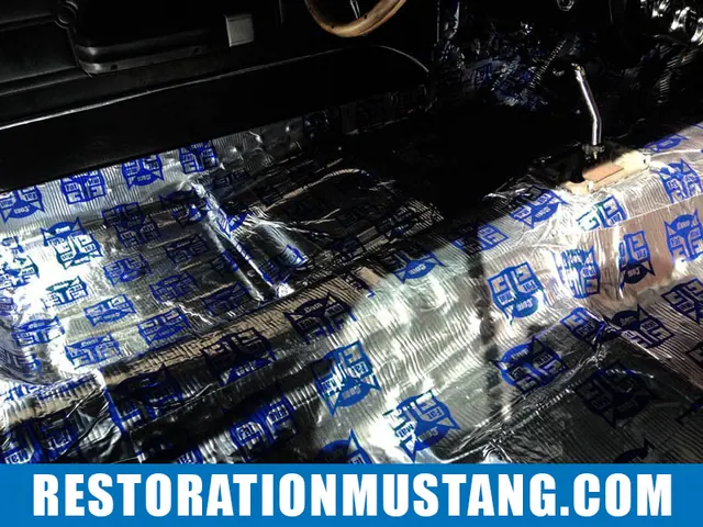 Installing FatMat Sound Deadener In Mustang Classic Car: Prepping the floor