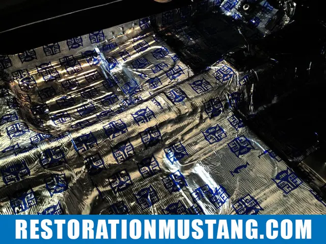 Installing FatMat Sound Deadener In Mustang Classic Car: Prepping the floor