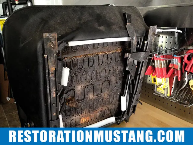 Passenger seat disassembly & preparation for upholstery 71 72 73 mustang