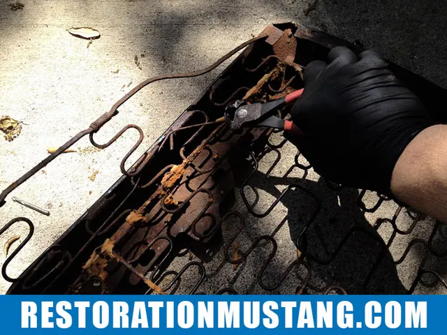 Passenger seat disassembly & preparation for upholstery 71 72 73 mustang