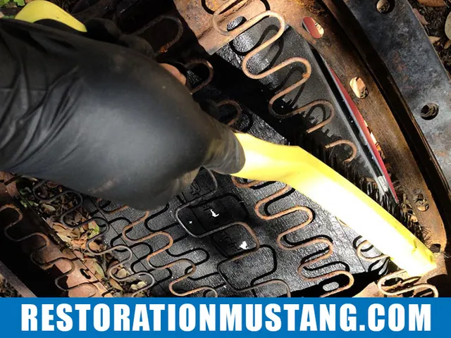 Passenger seat disassembly & preparation for upholstery 71 72 73 mustang