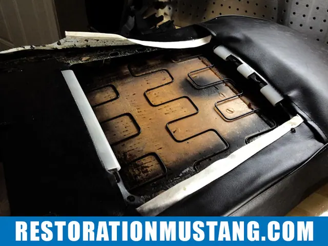 Passenger seat disassembly & preparation for upholstery 71 72 73 mustang