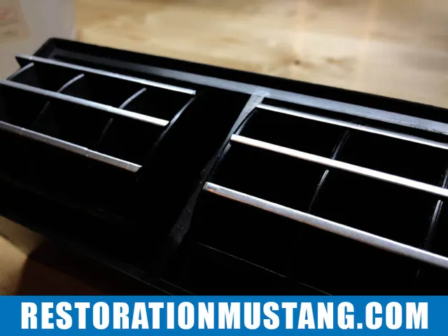 Bringing back the appearance of chrome to the A/C vents. A few weeks ago I saw a friend do a post on his YouTube channel showing how to revive a dashboard panel with a $5.00 paint pen. You can see Tyler’s video here. I have to give credit to “whosaidtyler” for this tip. Anyhoo… I ordered a new center dash air conditioning vent from a person on ebay. Overall, the vent was in excellent shape except for the lack of chroming on the a/c vent directors. This is now a very simple fix… Using a silver permanent paint pen ($5.00) and some normal household rubbing alcohol (as a prep) keep a very steady hand and run the pen along the surface that used to be chrome or silver. The end result is a shockingly nice appearance of chrome or accent silver. It looks very clean, crisp, and brings new life into an old part! Thanks Tyler! Check out my pictures below.
