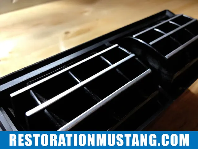 Bringing back the appearance of chrome to the A/C vents. A few weeks ago I saw a friend do a post on his YouTube channel showing how to revive a dashboard panel with a $5.00 paint pen. You can see Tyler’s video here. I have to give credit to “whosaidtyler” for this tip. Anyhoo… I ordered a new center dash air conditioning vent from a person on ebay. Overall, the vent was in excellent shape except for the lack of chroming on the a/c vent directors. This is now a very simple fix… Using a silver permanent paint pen ($5.00) and some normal household rubbing alcohol (as a prep) keep a very steady hand and run the pen along the surface that used to be chrome or silver. The end result is a shockingly nice appearance of chrome or accent silver. It looks very clean, crisp, and brings new life into an old part! Thanks Tyler! Check out my pictures below.