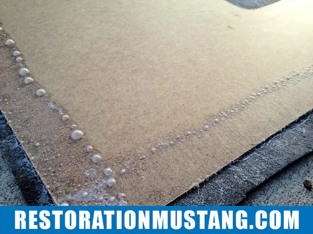 Upholstering package tray adding vinyl 71 72 73 mustang fastback