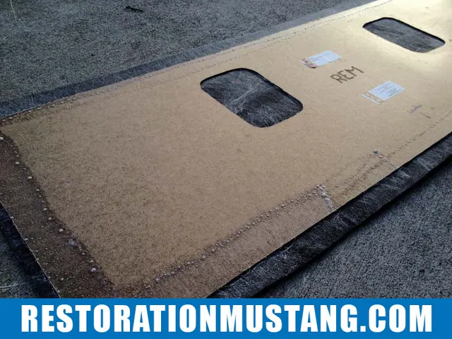 Upholstering package tray adding vinyl 71 72 73 mustang fastback