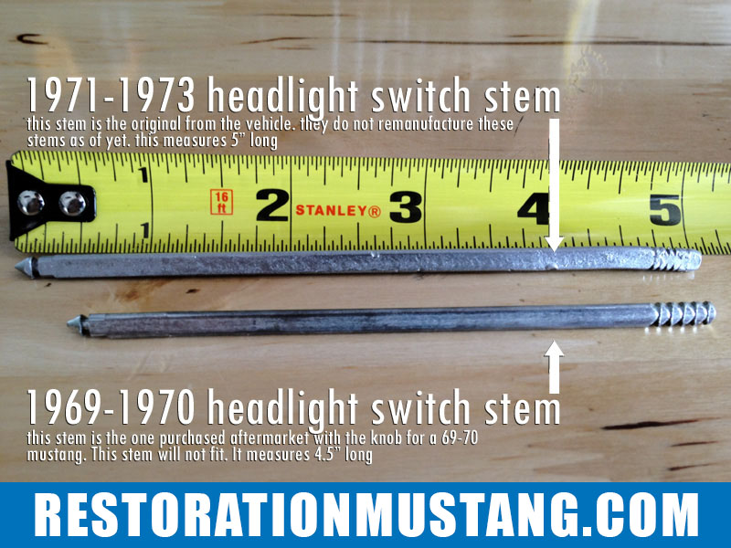 thumbnail image 2 of 1970 Ford Mustang Headlight Switch Kit With Bezel, Retainer & Knob – Direct Fit OE Spec 2 of 4