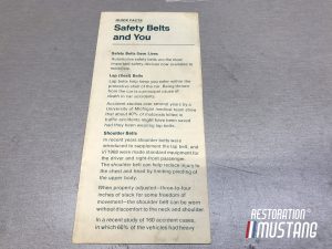 Ford Safety Belts and You Original Literature